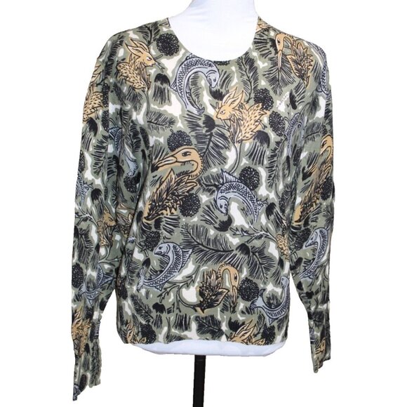 Burberry Beasts Knit Sweater Size Small Rare Print Animal Mythological Runway - Picture 5 of 9